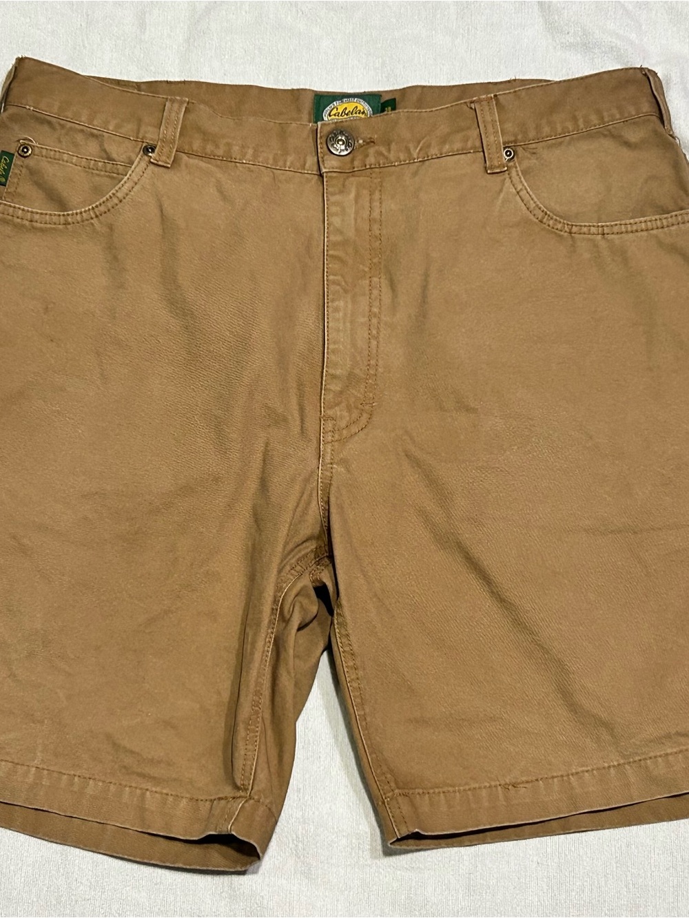 Cabela's Men's Brown Canvas Flat Front Shorts